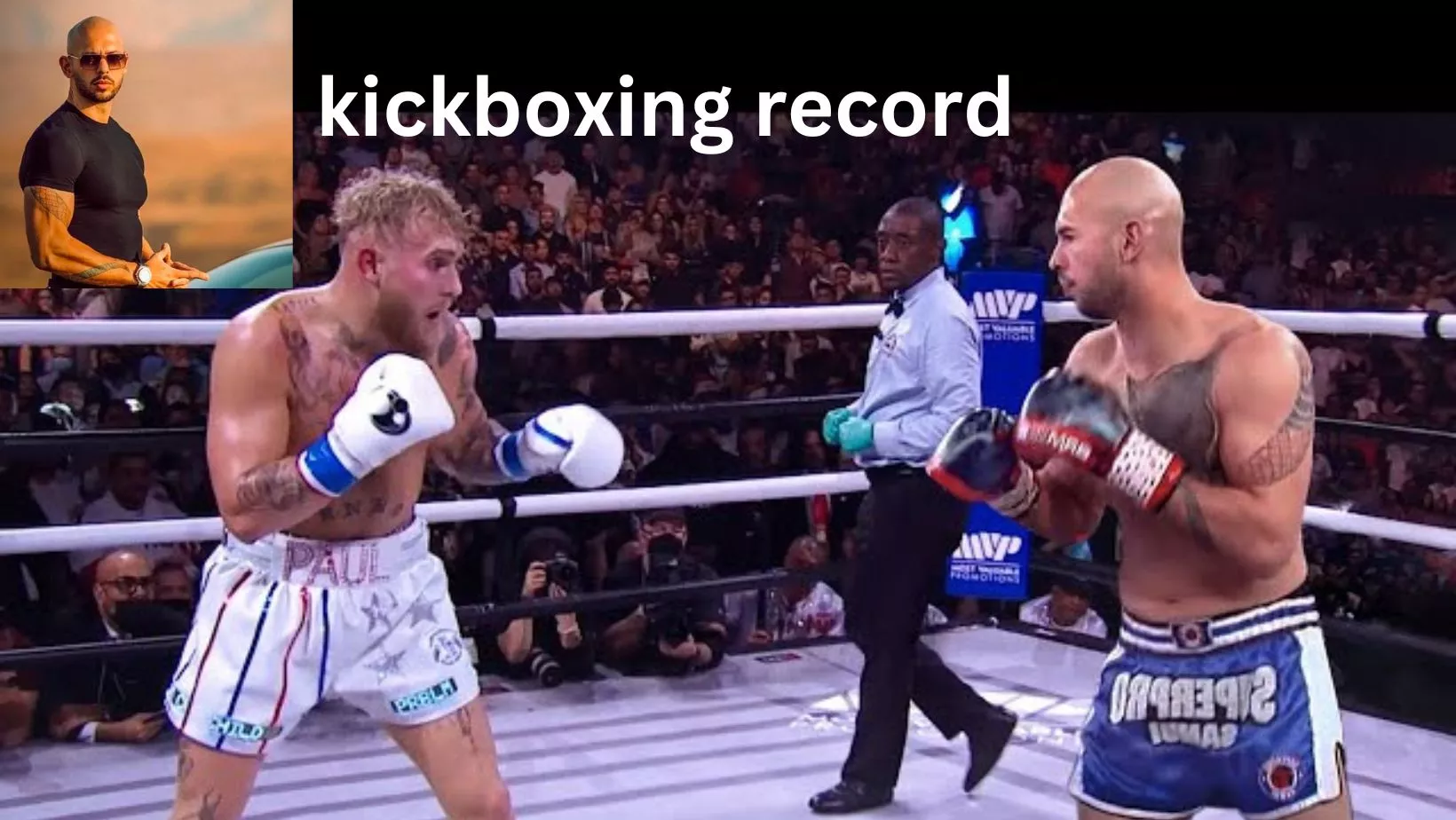 andrew tate record in kickboxing